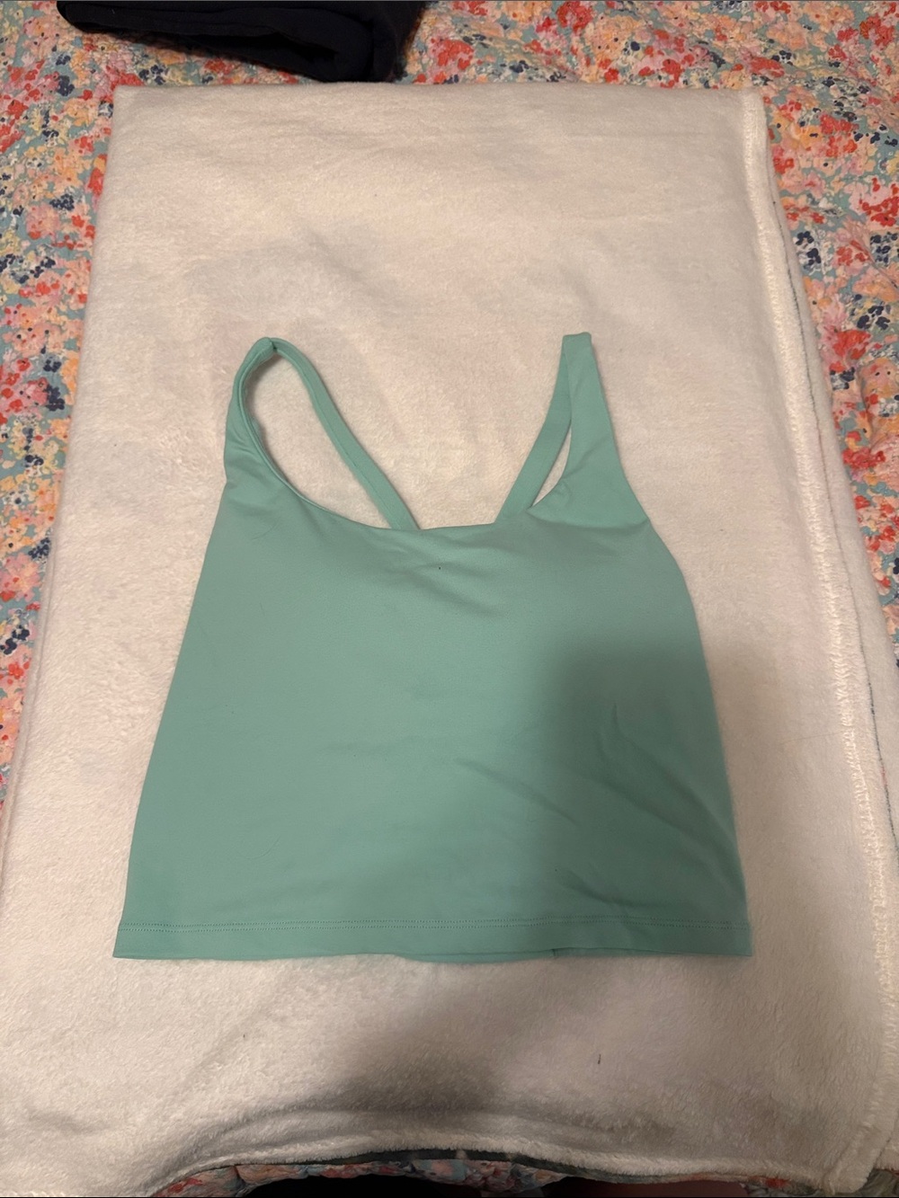 Women’s Mint Green Stretch athletic tank top